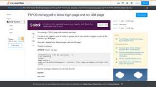
                            6. TYPO3 not logged in show login page and not 404 page - Stack Overflow