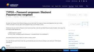 
                            11. TYPO3 - Passwort vergessen / Backend Passwort neu vergeben ...