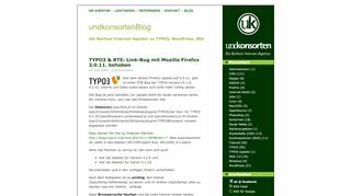 
                            7. TYPO3 & RTE: Link-Bug mit Mozilla Firefox 3.0.11 ... - undkonsortenBlog