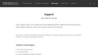 
                            2. TYPO3 Support durch Internetgalerie AG, Thun, Bern