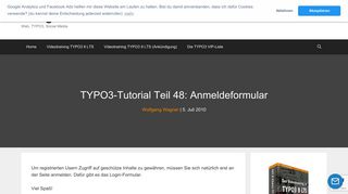 
                            7. TYPO3-Tutorial Teil 48: Anmeldeformular » wwagner.net
