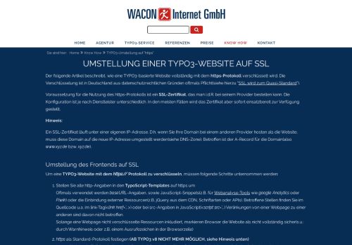 
                            13. TYPO3-Umstellung auf https - WACON Internet GmbH