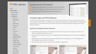 
                            11. TYPO3-Websites - TYPO3-Extension felogin für Anmeldung im Frontend