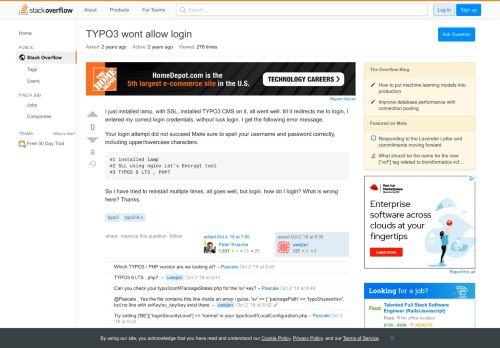 
                            5. TYPO3 wont allow login - Stack Overflow