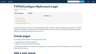 
                            10. TYPO3/Configure MyAccount Login - Aimeos documentation
