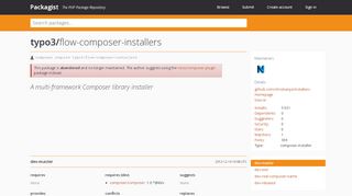 
                            13. typo3/flow-composer-installers - Packagist