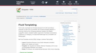 
                            12. typo3:templating:fluidtemplate [Snippets + Wiki :: Sebastian Klein]