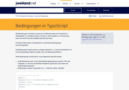 
                            4. TypoScript: Bedingungen richtig einsetzen (Anleitung) - jweiland.net