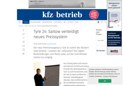 
                            9. Tyre 24: Saitow verteidigt neues Preissystem