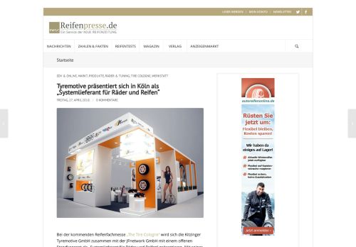 
                            13. Tyremotive präsentiert sich in Köln als „Systemlieferant für Räder und ...