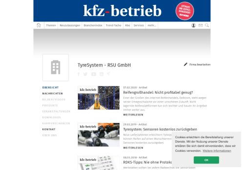 
                            3. TyreSystem - RSU GmbH in St. Johann | Übersicht - kfz-betrieb