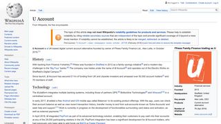 
                            7. U Account - Wikipedia