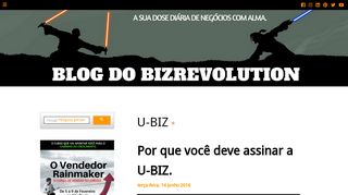 
                            6. U-BIZ - BizRevolution | Uma Nova Visão Sobre As Mesmas Coisas.