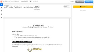 
                            12. U of T on the Web Part 1 – Activate Your UTORid - studylib.net