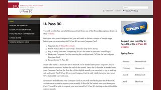 
                            9. U-Pass BC - Simon Fraser University - Student Services