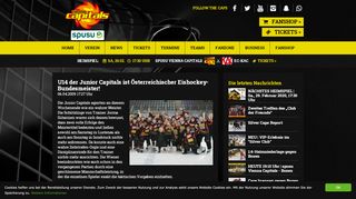 
                            7. U14 der Junior Capitals ist Österreichischer Eishockey-Bundesmeister ...
