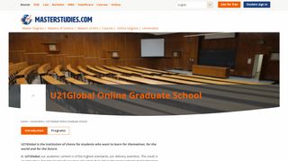 
                            2. U21Global Online Graduate School in - Masterstudies.com