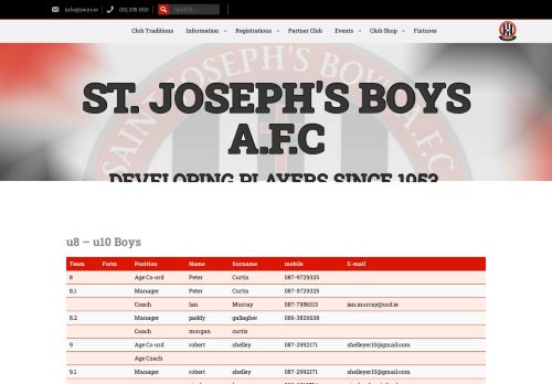 
                            9. u8 - u10 Boys | St Joseph's Boys AFC