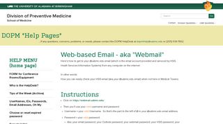 
                            1. UAB - Division of Preventive Medicine - Web-based Email