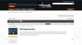 
                            8. UAD Plugin Question | Cakewalk Forums