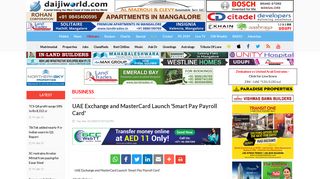 
                            11. UAE Exchange and MasterCard Launch 'Smart Pay Payroll Card ...