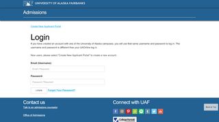 
                            8. UAF admissions - The Lightning Platform