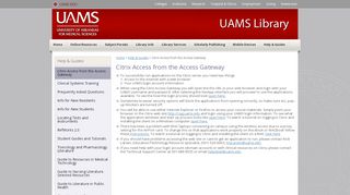 
                            9. UAMS Library | Citrix Access from the Access Gateway - UAMS Library