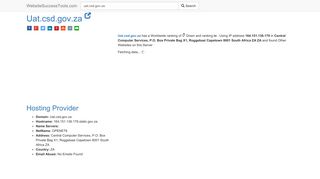 
                            7. Uat.csd.gov.za Error Analysis (By Tools) - WebsiteSuccessTools.com