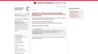 
                            1. UB Heidelberg: Anmeldung für die Nutzung der Universitätsbibliothek ...