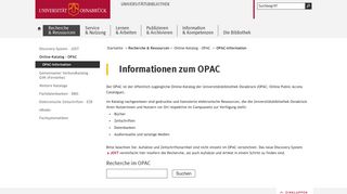 
                            4. UB Osnabrück »OPAC-Information - Universität Osnabrück