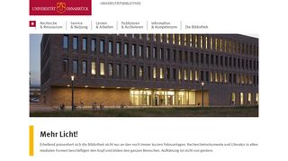 
                            2. UB Osnabrück »Startseite« - Universität Osnabrück