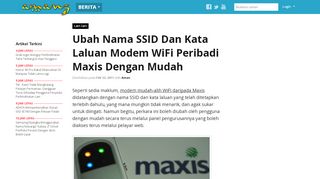 
                            7. Ubah Nama SSID Dan Kata Laluan Modem WiFi Peribadi ...