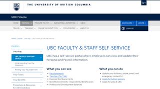 
                            11. UBC Faculty & Staff Self-Service | UBC Finance
