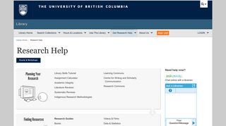 
                            7. UBC Library Research Help: Get Research Help