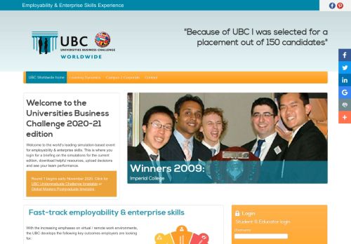 
                            4. UBC Worldwide - Login to Simulation - Simulation Space