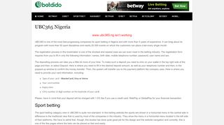 
                            10. UBC365 Nigeria - Betdido