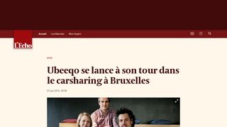 
                            11. Ubeeqo se lance à son tour dans le carsharing à Bruxelles | L'Echo