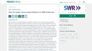 
                            7. ▷ Üben für später: Neue soziale Plattform im SWR Kindernetz ...