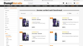 
                            12. Über 1000 Aromen sortiert nach Geschmack | Dampfdorado