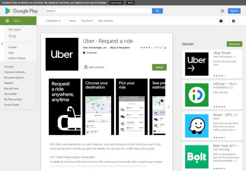 
                            5. Uber – Aplicações no Google Play