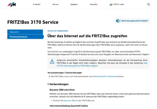 
                            3. Über das Internet auf die FRITZ!Box zugreifen | FRITZ!Box 3170 | AVM ...