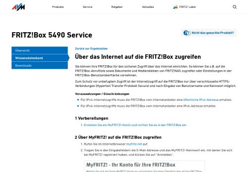 
                            3. Über das Internet auf die FRITZ!Box zugreifen | FRITZ!Box 5490 | AVM ...