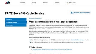 
                            2. Über das Internet auf die FRITZ!Box zugreifen | FRITZ!Box 6490 Cable ...