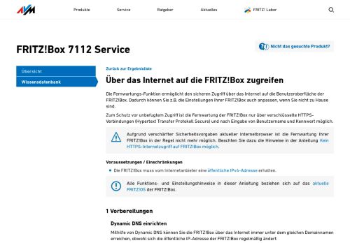
                            8. Über das Internet auf die FRITZ!Box zugreifen | FRITZ!Box 7112 | AVM ...