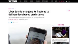 
                            12. Uber Eats is changing its flat fees to delivery fees based on distance ...