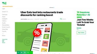 
                            11. Uber Eats test lets restaurants trade discounts for ranking boost ...