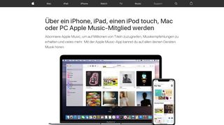 
                            1. Über ein iPhone, iPad, einen iPod touch, Mac oder PC Apple Music ...
