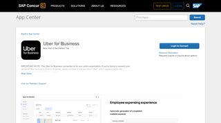 
                            7. Uber for Business - SAP Concur App Center