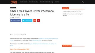 
                            4. Uber Free Private Driver Vocational Licence is a lie | Firstlane Singapore