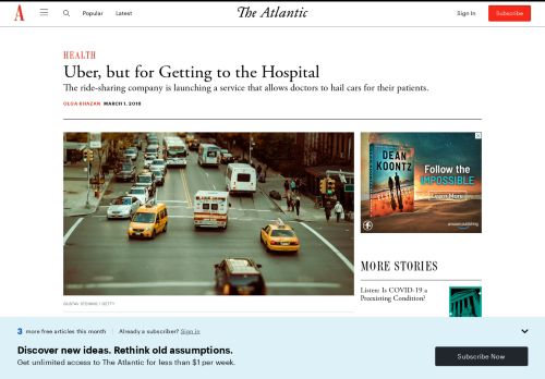 
                            12. Uber Health Lets Doctors Call Cars for Their Patients - The Atlantic